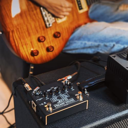 Image of JOYO Amp Simulator Guitar Pedal, 9 Amp Models with Dual Channel & 18 Tones, IR Cab Sim, XLR Out & FX Loop, Bypass (Preamp House R-15)