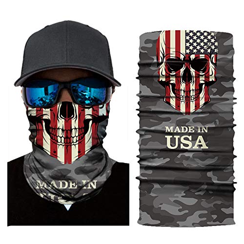 Bmart Skull Sun Mask Face Shields Face Mask Bandana Seamless Face Mask Headb