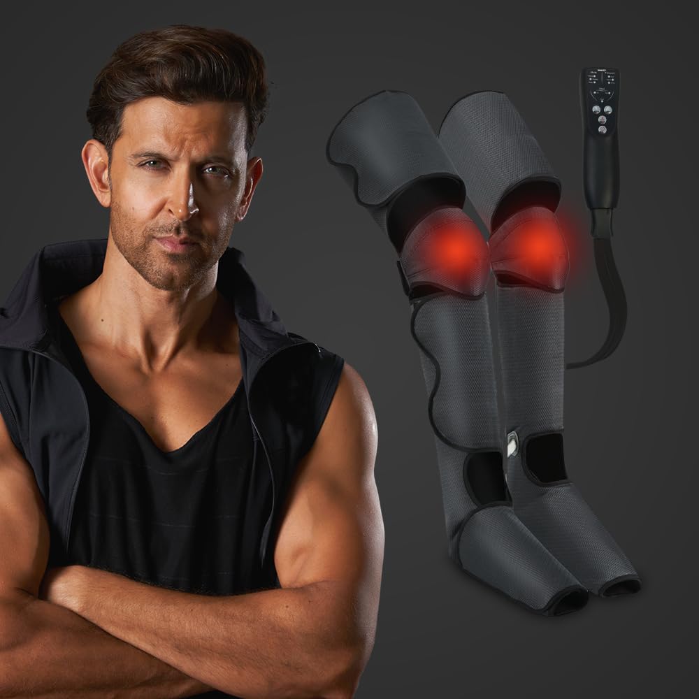 beatXP AirStream Pro Air Compression Full Leg Massager with Handheld Remote| Calf, Foot, Thigh Blood Circulation with Heat Therapy for Swelling and Edema Pain Relief, Corded Electric, Black beatXP AirStream Pro Air Compression Full Leg Massager with Handheld Remote| Calf, Foot, Thigh Blood Circulation with Heat Therapy for Swelling and Edema Pain Relief, Corded Electric, Black