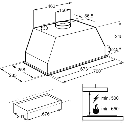 Hotte Groupe filtrant Electrolux LFG517X Acier inoxydable - vue 3