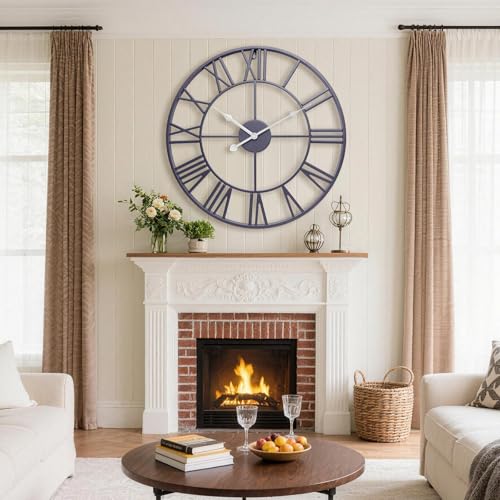 Reloj de pared grande de 20 pulgadas, moderno y silencioso miniatura 3