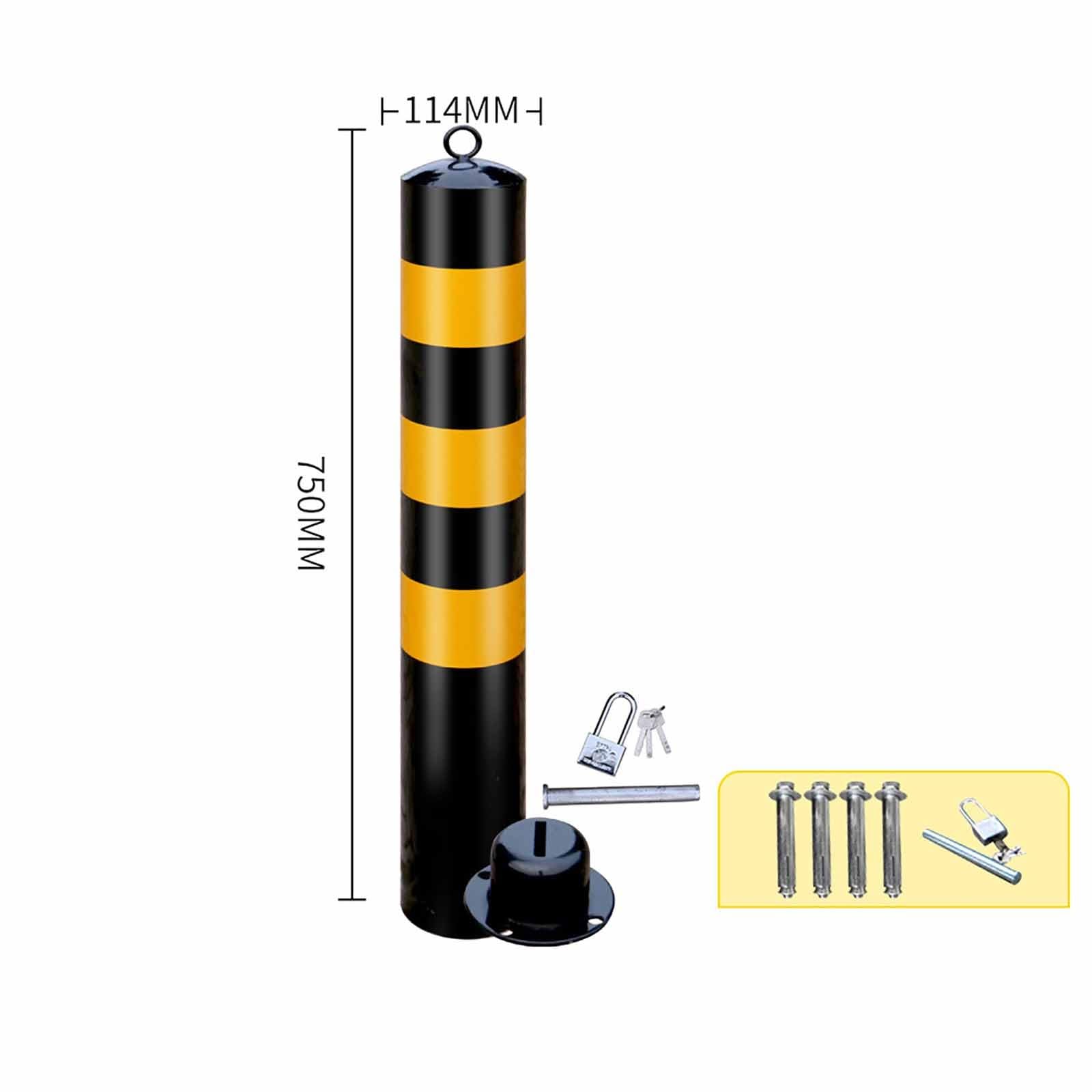 Amazon.co.jp: バリケード私道ポール、反射ステンレス鋼警告柱道路