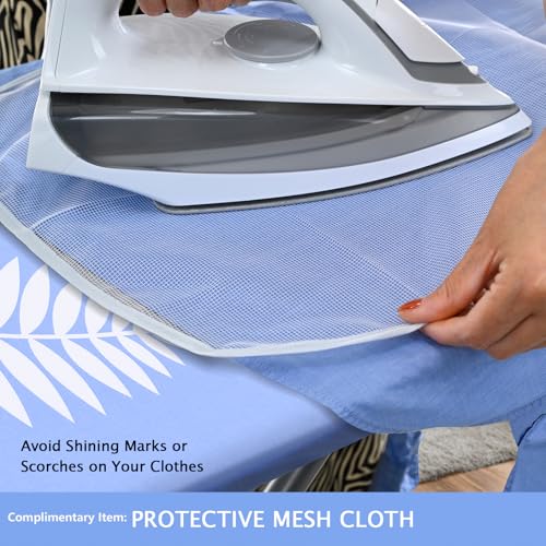 Image of SheeChung 13x43 Inch Ironing Board Cover and Pad -100% Cotton and Heavy-Duty,Snug Fit Foldable Ironing Board Cover Replacement Pad Cover