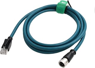 HangTon Ethernet Kabel M12 X-code 8 Pin Buchse auf RJ45 Cat7e Patch Cord für Industrieautomation Aktuator Sensor Profibus Netzwerk Switches 3M