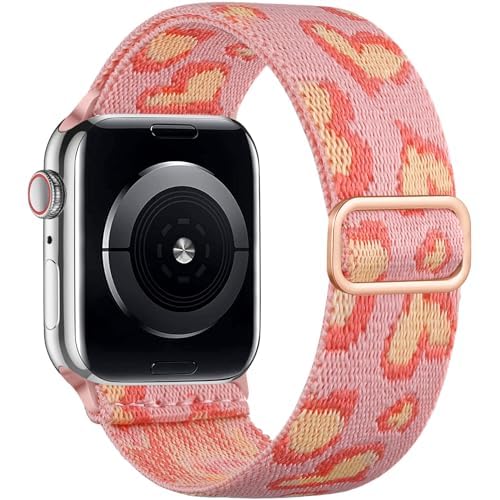 Stretchy Solo Loop Compatible with Apple Watch Band 44mm 40mm 41mm 45mm 46mm 38mm 49mm 42mm for Women Men, Soft Nylon Elastic Braided Sport Strap for iWatch Series 10 9 8 7 6 5 4 3 2 1 SE Ul