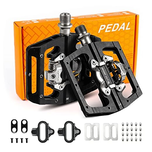 Fahrrad Pedalen CNC Aluminium Mountainbike Pedale - 9/16 Zoll Doppelseitige Plattform-Fahrradpedale Versiegeltes klickloses Fahrradpedal kompatibel mit BMX MTB Trekking Mountainbike Rennrad 2 HONGYEA Pedali per bicicletta, pedali SPD antiscivolo in alluminio CNC a doppia funzione per bicicletta, Set di pedali per bicicletta Senza Clip per BMX MTB Trekking Mountain Bike bici da Corsa