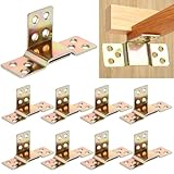 XRVRILE 10 Stück Bettverbinder, Eckwinkel Bettbeschlag mit Schraubendreher, Bettwinkel Eckverbinder Holz, 90 Grad Stütze, Eckhalterungen für Eisenbettrahmen Holzrahmen