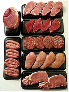 Extra Value Bargain Family Meat Hamper Pack Bulk Buy Pork, Steak, Sausage, Bacon, Chicken, Beef Burgers, Gammon Joint Fresh Modern Family Buy