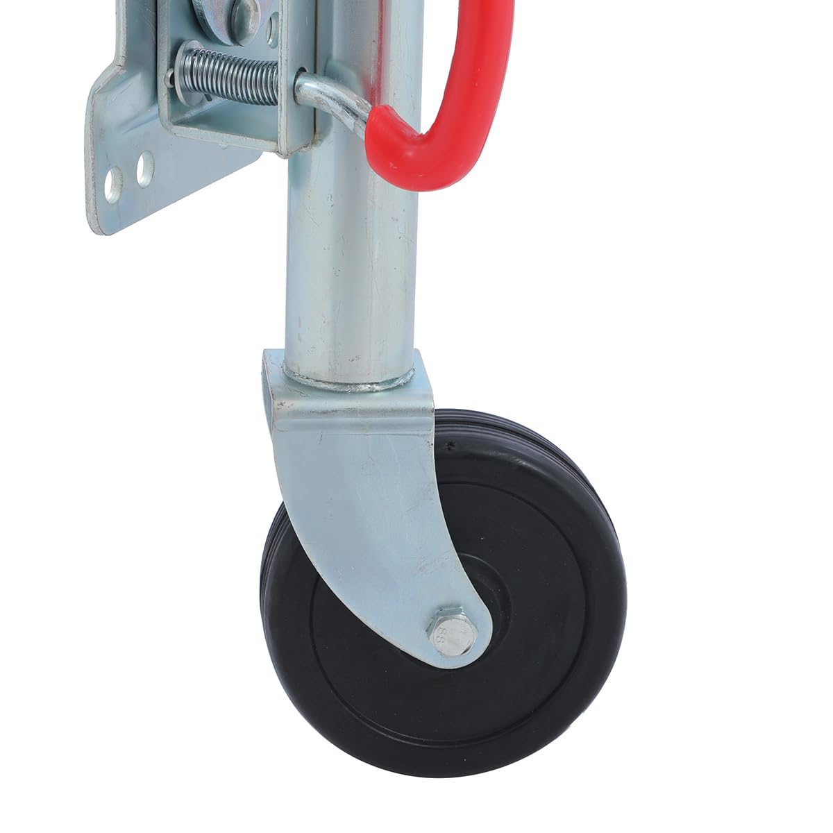 KATSU koło podporowe przyczepa 48 mm z pełnymi gumowymi oponami 6", nośność 350 kg, do dużych obciążeń, do przyczep kempingowych, sprzęgła, z ocynkowanej stali