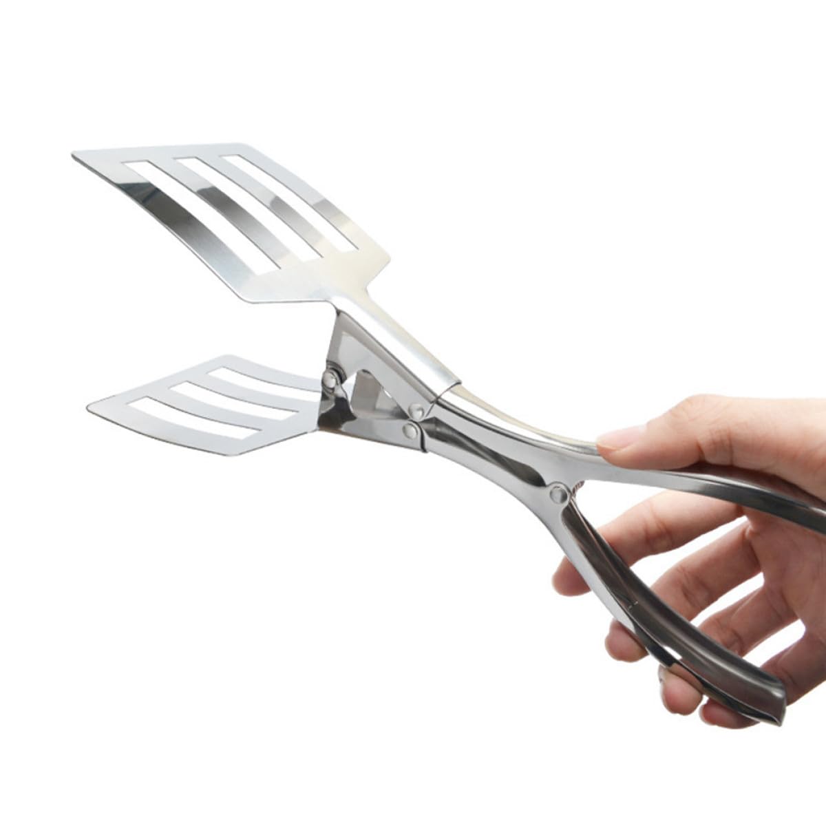 Pinzas Diseño Ranurado Cabeza Cuadrada de Acero Inoxidable para Servir para Drenar Grasa Resistentes al Calor para Barbacoa y Cocina en Hotel o Fiesta