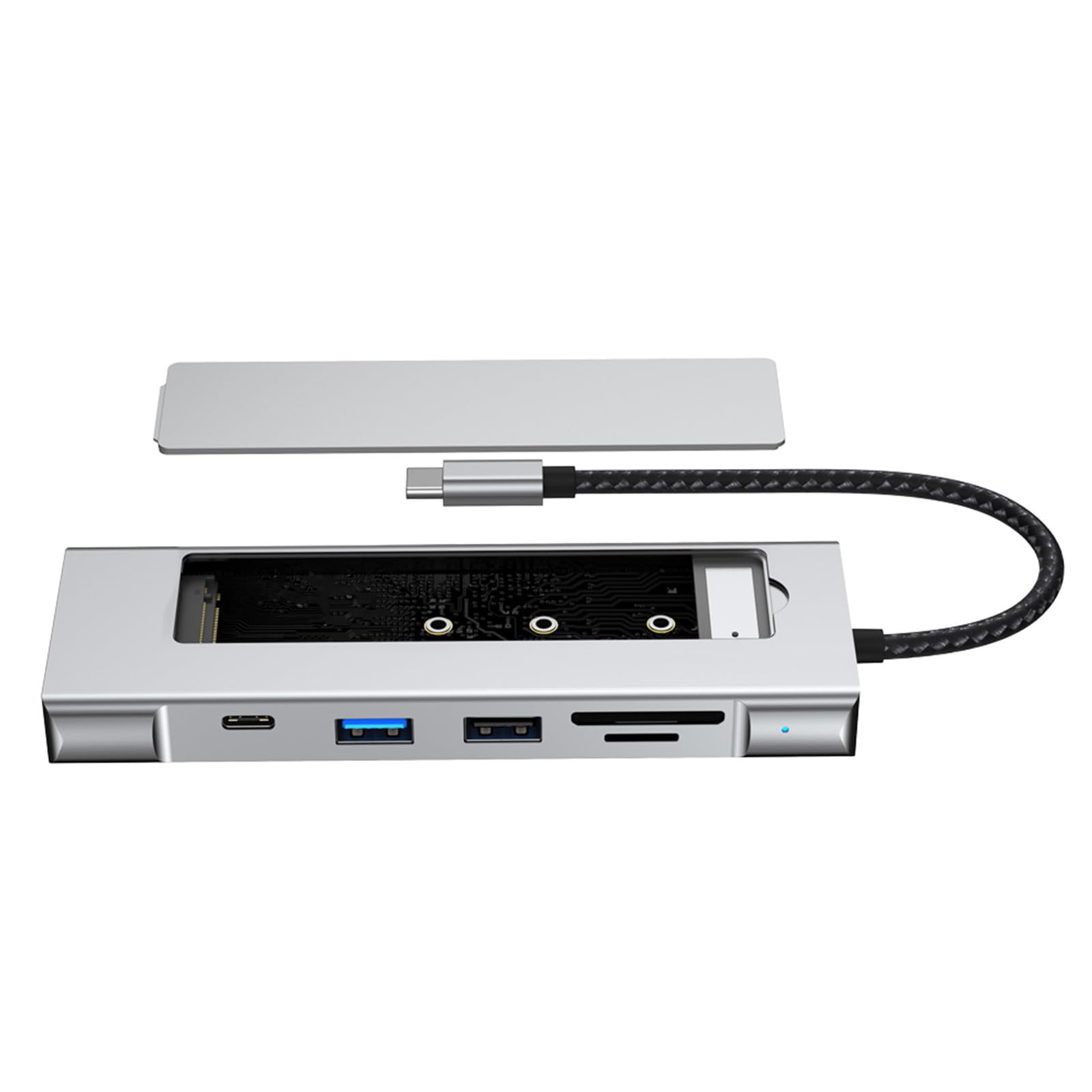 Docking Station multiporta compatta con Dock con velocità USB 3.2 Veloce USB 3.2 Compatibilità HDTV Dock per dissipazione del Calore