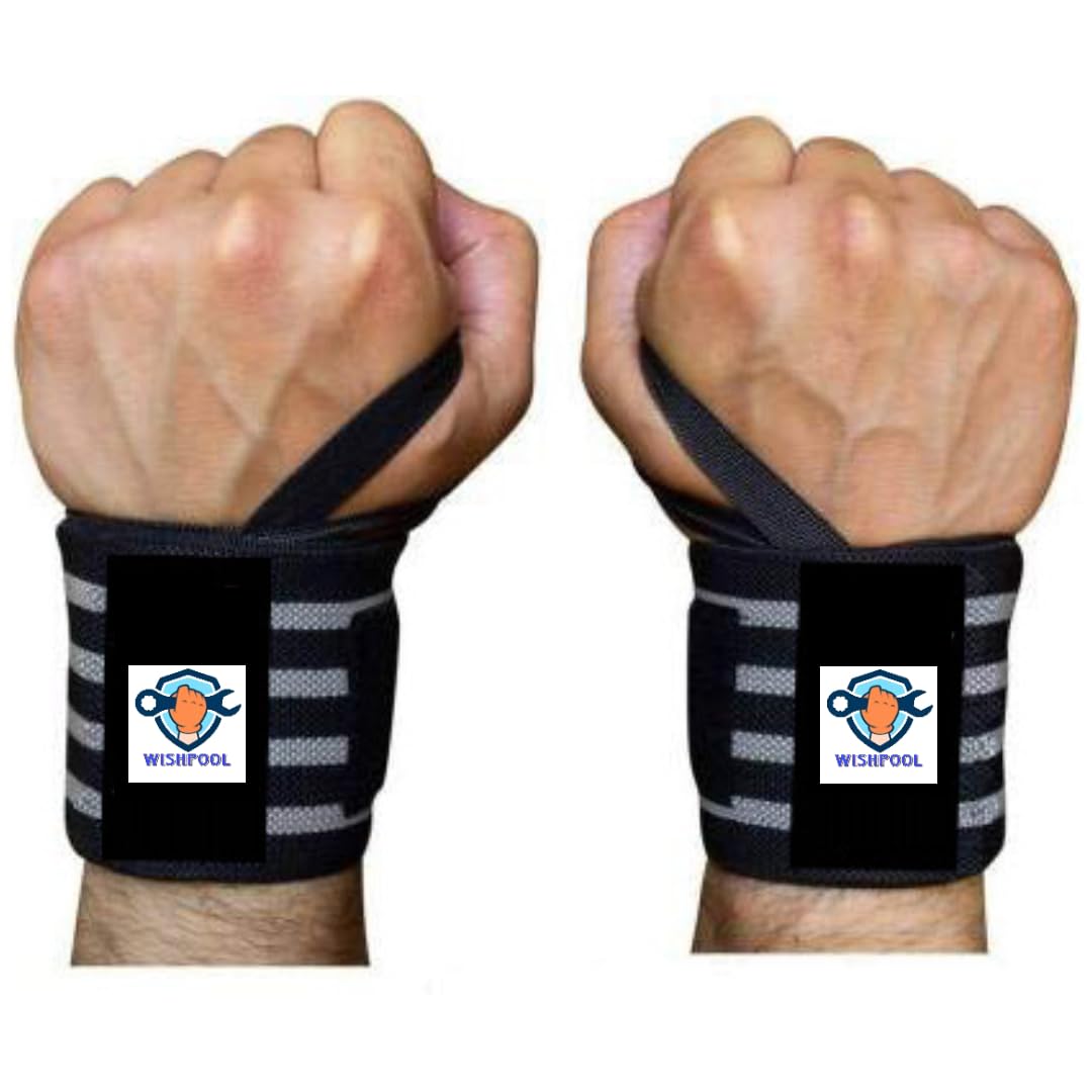 Wrist Supporter for Gym Wrist Band for Men Gym & Women with Thumb Loop Straps - Wrist Wrap Gym Accessories for Men Hand Grip & Wrist Support Sports Straps for Gym, Weightlifting (B0CQ279B1C) Amazon Price History, Amazon Price Tracker