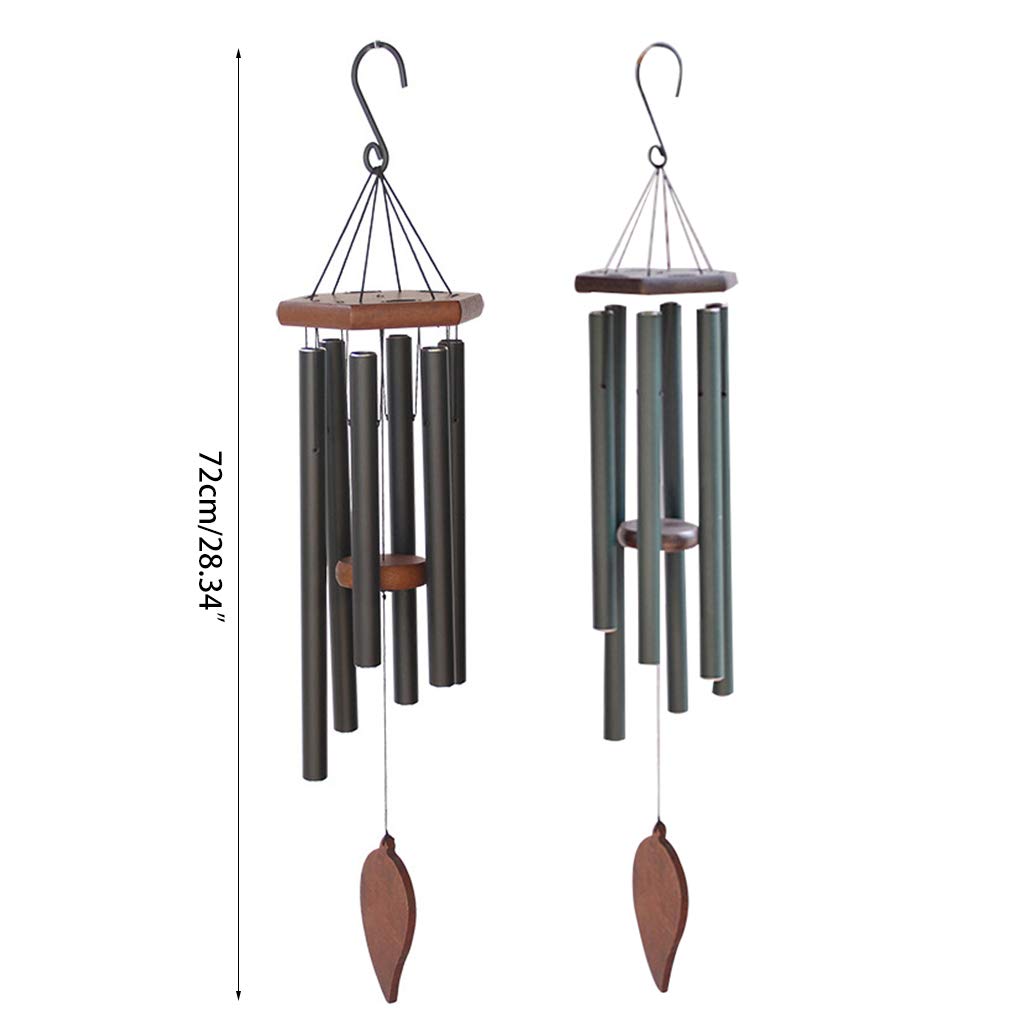 Outdoor 5 Aluminum Tubes Wooden Commemorative The Best For Outdoor Garden Decoration Soothing Solid Aluminum To Attract Wealth And Pray