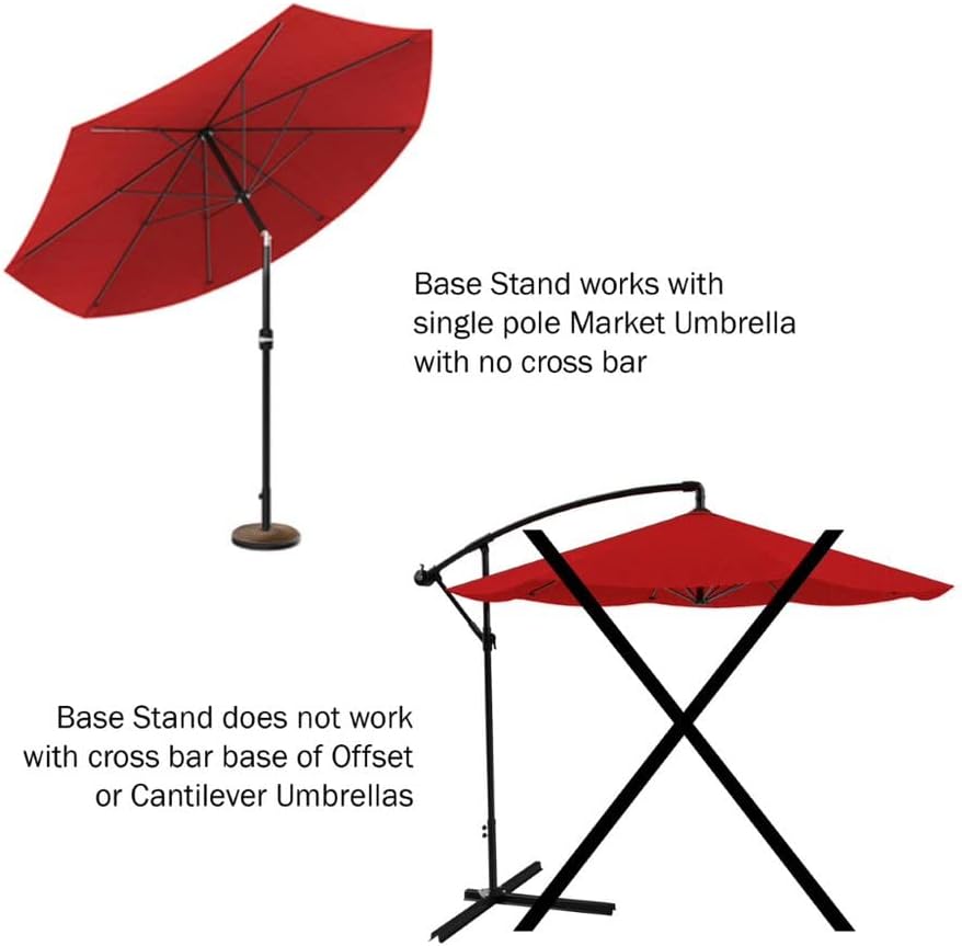 Miniatura 5 de Pure Garden HW1500269 - Base de sombrilla para exteriores (bronce)  Resina resistente y cemento, soporte de sombra de patio con peso de 34 libras