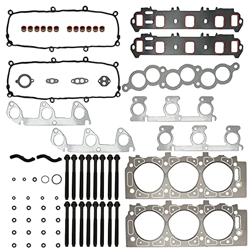 Image of Cylinder Head Gasket Set with Head Bolts Compatible with 1998-2001 Ford Ranger 1998-01 Mazda B3000 Head Gasket Kits 3.0L V6 HS9902PT ES72174