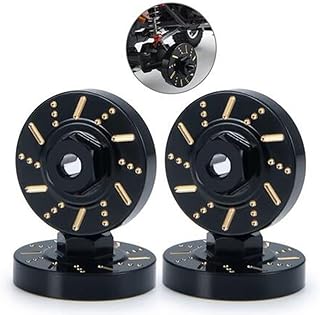 RC-Hub 4Pcs Black Wheel Weights Hex Adapter Brass Wheel Hub Extended for 1/24 Axial SCX24 AXI90081 AXI00001 AXI00002 AXI00005 AXI00006 RC Crawler Car