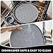 Comtim Waterproof Dog Food Mat - 2 Pack Silicone Pet Food Mat Dog Food Bowl Mats Cat Water Mats Eating Tray, Non-Slip Pet Placemat with Lip for Messy Drinkers to Protect Floor,Light Grey 11
