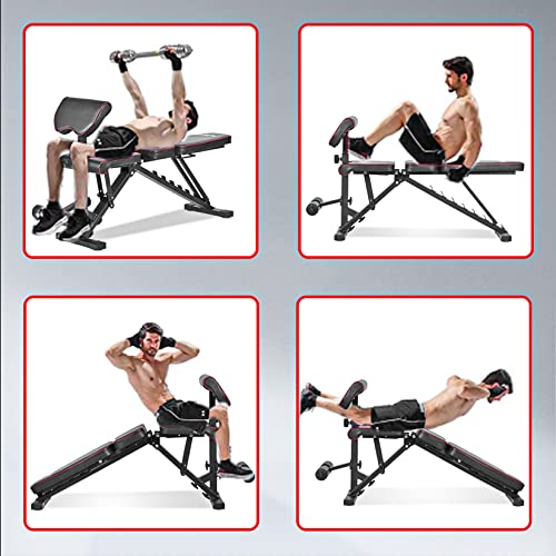 Emer Adjustable Weight Bench,Foldable Incline Decline Workout Bench Sit Up Bench,Multifunctional Bench Home Gym Equipment For Full Body Workout #TOP5
