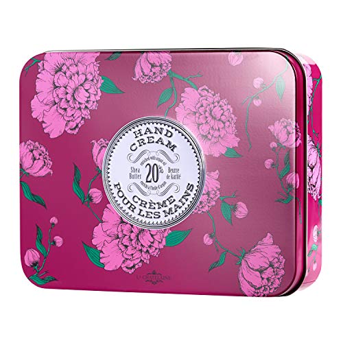 La Chatelaine Hand Cream Trio Tin Gift Set |Graduation Present | Teacher Gift | Ready-To-Gift Decorative Tin | Plant-Based | Made In France With 20% Organic Shea Butter & Argan Oil | 3 X 1 Fl Oz (Cherry Almond, Wild Fig, & Gardenia) #TOP2