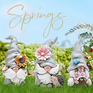   Hodao-3pcs-475-H-Spring-Summer-Gnome-Decorations-Tomte-Elf-Fall-Gnome-Decor-Swedish-Elf-Dwarf-Figurine-Table-Decor-Gray-Indoor-Home-Gift