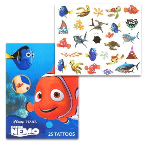 75 Pcs Finding Nemo Temporary Tattoos for Boys Girls Kids Bundle image 4