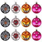 【Einfach zu bedienen】 Jeder Halloween-Ball hat ein Schlüsselband. Es kann herausgenommen und direkt an den Baum, den Hof, den Zaun oder direkt in die gewünschte Form gehängt und separat als Dekoration auf den Tisch gestellt werden.