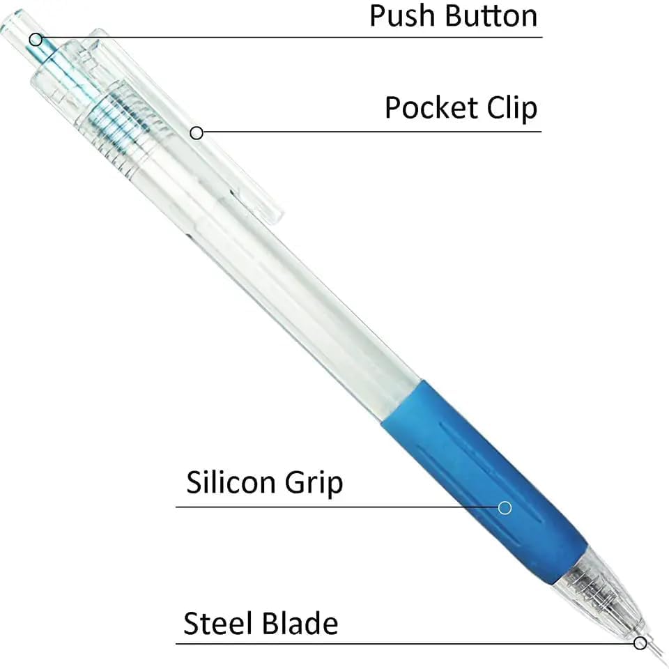 Image of 3pcs Craft Pen Cutter, Portable Paper Cutting Tool For Carving, Scrapbooking, Card Making etc (MULTICOLOR)