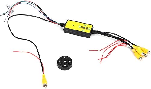 Yctze Conmutador de video, convertidor inteligente de video para automóvil, 4 entradas, 1 interruptor de salida, sistema de video, piezas de