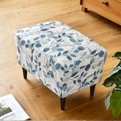 Funda para otomana rectangular protectora y elástica con base antideslizante antipolvo 4