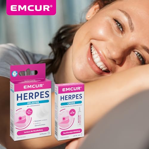 Emcur Herpespflaster mit Hyaluronsäure, 15 Pflaster