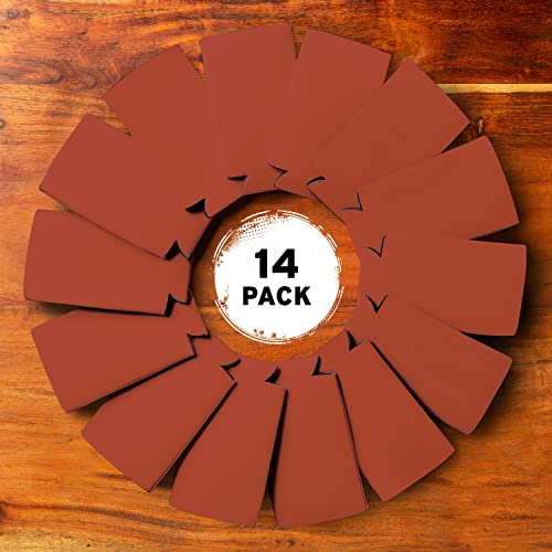 Image of Slim Can Cooler Sleeves (14-Pack) Soft Slim Can Koolie for White Claw Seltzer & Slim Beer - HTV Blanks for Vinyl Projects - Skinny Can Koolies Bulk - Tall Can Coolies for Slim Cans (Burnt Orange)