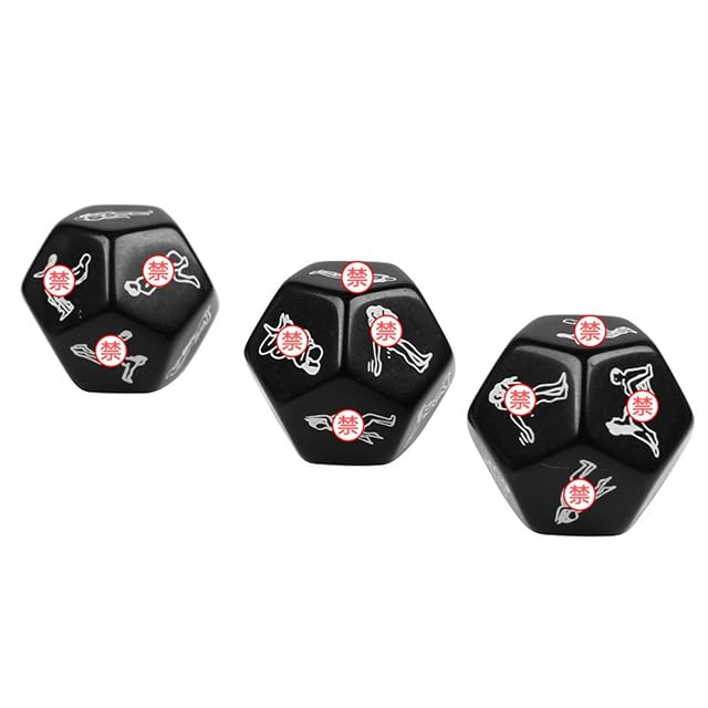 Foto 7 de 7 de Juego romántico Que Brilla en la Oscuridad - Juego de Dados y Parche Ocular, 2 piezas-B208 (Negro - Poses)