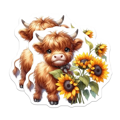 Imanes Decorativos Cute Highland Cow Pack x2 miniatura 1
