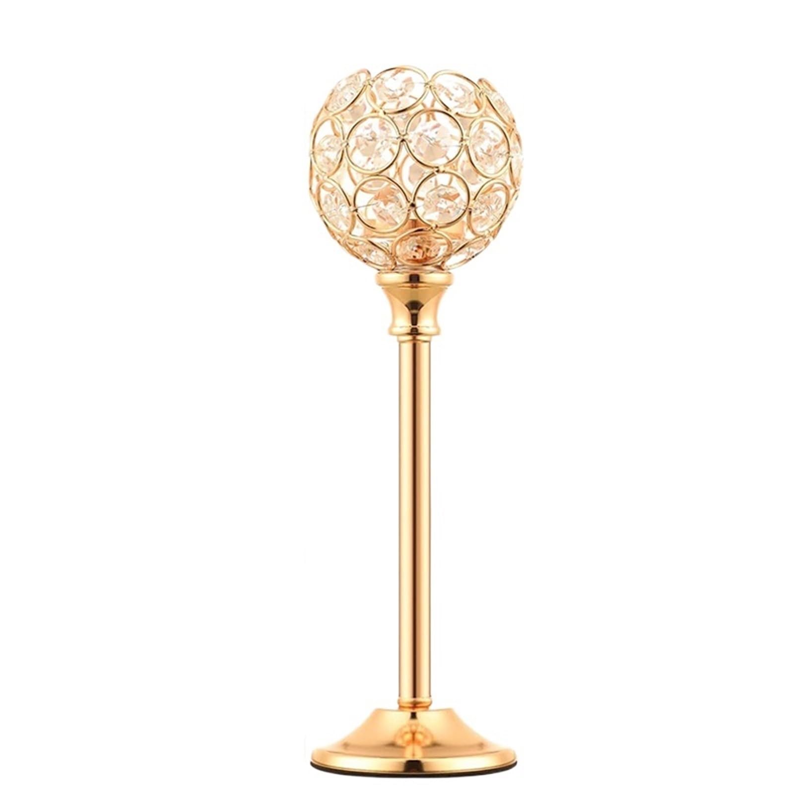 Wedding Venue Floral Arrangements, Hotel Window Decorations, Home Props, Gold-colored Wrought Iron Candle Holders(Gold 27cm)