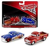  Disney Cars 3 Cast 1:55 - Auto Fahrzeuge Doppelpack zur Auswahl, Typ:Smokey & Fab. Hudson Hornet