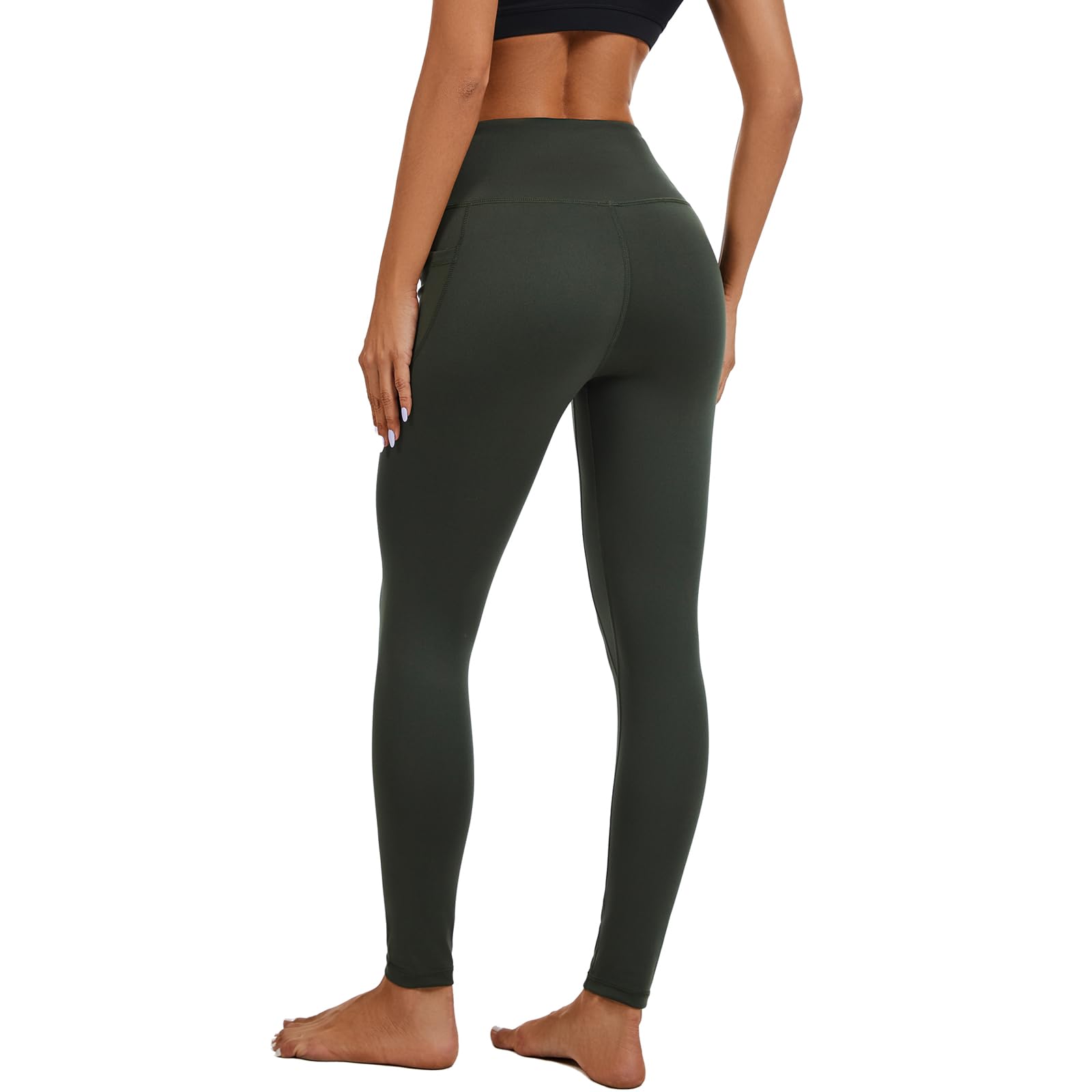 iniber Pantaloni da yoga a vita alta con tasche per le donne 4-Way Stretch Soft Running Workout Leggings Athletic Yoga Pantaloni
