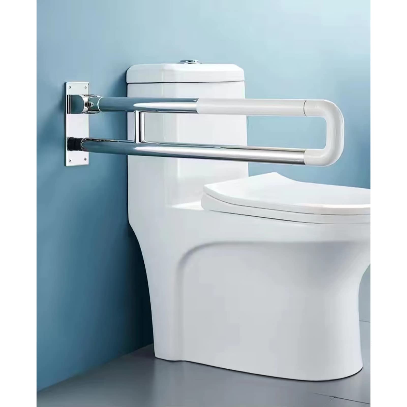 Barre d'appui salle de bains pliable contre les chutes de seniors