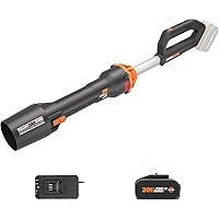 WORX WG543E Soffiatore a batteria brushless da 20 V LeafJet - Batteria e Caricatore Inclusi