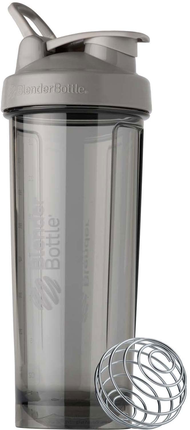 BlenderBottle Shaker Bottle Pro Series Perfect for Protein Shakes and Pre Workout, 32-Ounce, Smoke Grey