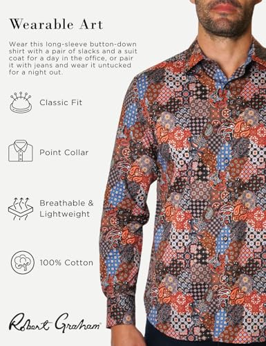 Robert Graham Mens Merillo Long Sleeve Woven Button Down Shirt2