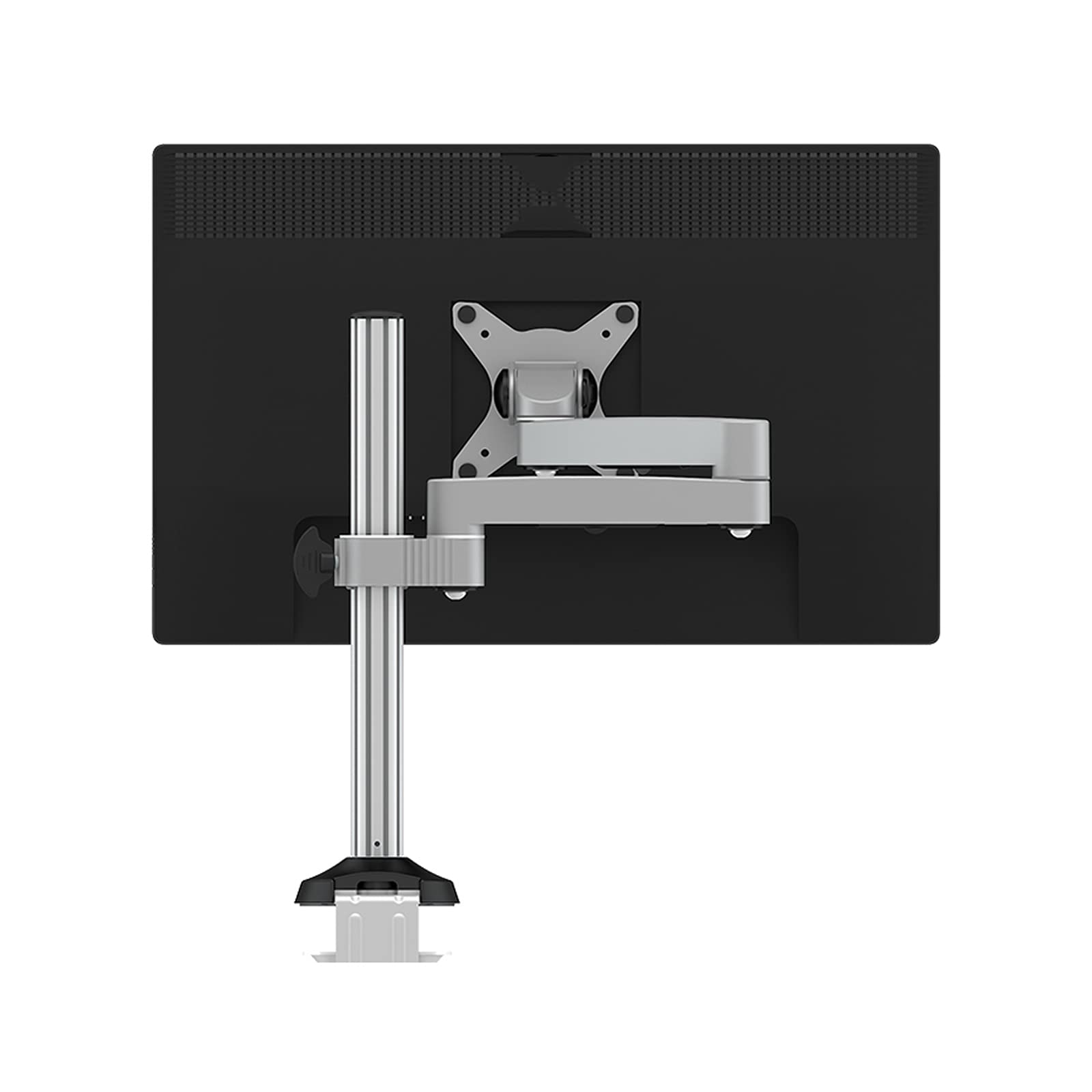 Aioneer Monitor Desk Mount Aluminum Alloy Monitor Stand 17"-27" Column Monitor Desk Mount With Robotic Arm Height Adjustable Monitor Stand Mount With C-Clamp And Grommet Base Com-C