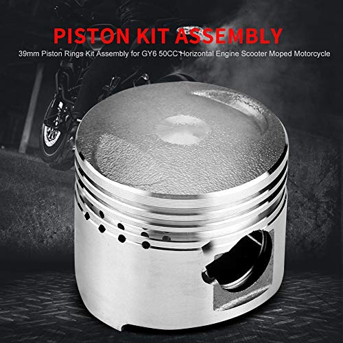 Kit de Anéis de Pistão, Conjunto de Kit de Anéis de Pistão de 43 Mm para Motocicleta de Ciclomotor H