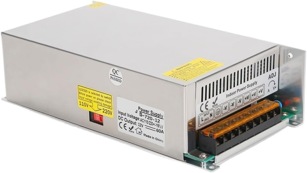 スイッチング電源 DC12V 60A 最大出力720W AC-DCコンバーター 直流安定 スイッチング電源 DC12V 60A 最大出力720W AC-DCコンバーター 直流安定