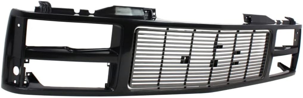 For GMC C1500/C2500/C3500/K1500/K2500/K3500 Grille Assembly 1988-1993 | Black Shell and Insert | w/Quad/Composite Headlights | Plastic | GM1200391 | 88960432