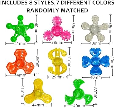 100 Pcs Fidget Spinners Bulk-Mini Fidget Spinner Toys for Kids Teens Adults Birthday Party Favors,Return Gifts,Goodie Bags Stuffers,Party Games,Classroom Rewards Carnival Prizes