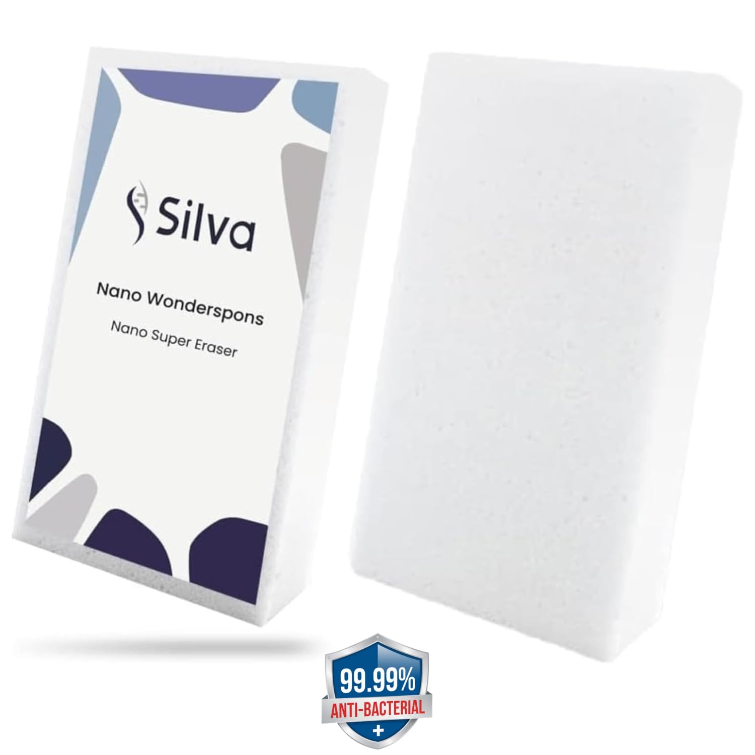 Silva Nano Putzschwamm – 100% Natürlicher Zellulose Küchenschwamm | Kratzfester, wiederverwendbar & komprimiert Reinigungsschwämme für Küche, Bad & Topfschwamm | Ecofreundlicher Wonder Sponge 10 Stück