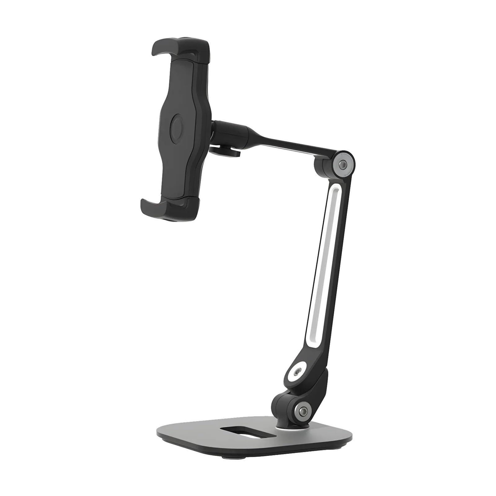 Supporto for telefono ruotabile a 360°, supporto da scrivania pieghevole | Supporto for telefono girevole a 360°, pieghevole, base antiscivolo, for telefoni/tablet, in alluminio(Black)