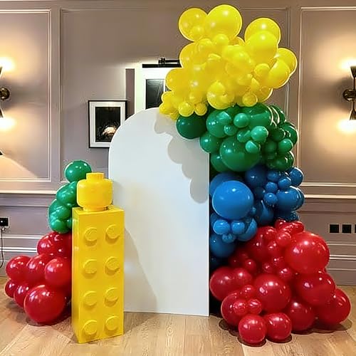Image of YMSZ Red Blue Green Yellow Balloons, 67pcs 12 Inch Colorful Latex Balloons for Birthday, Baby Shower, Carnival Circus Party Decorations