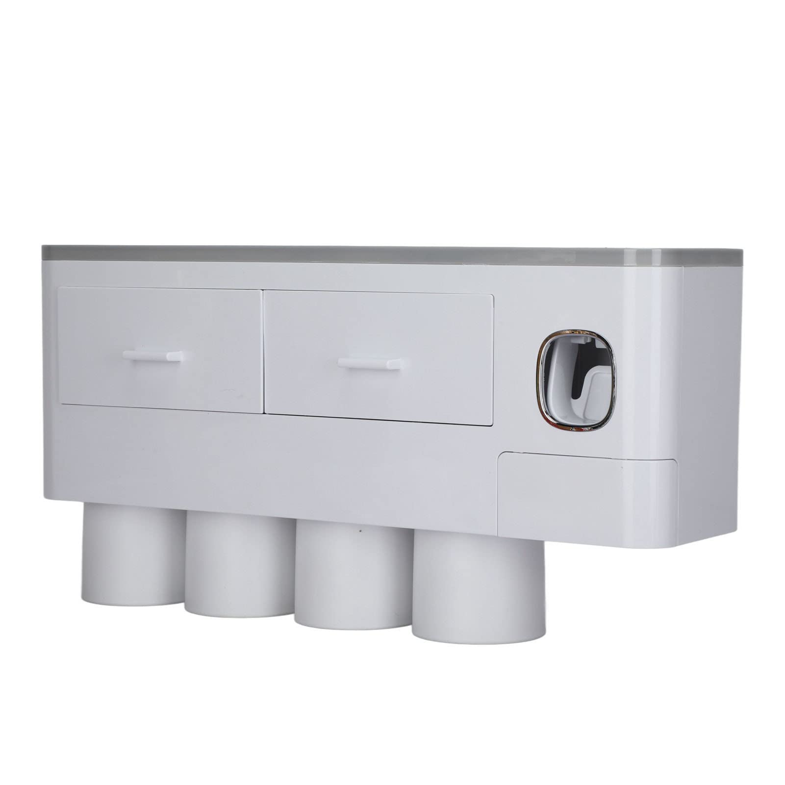 Juego de Soporte magnético para Cepillo de Dientes Colgante con dispensador de Pasta de Dientes, exprimidor, Soporte para cajón de tocador para Baño