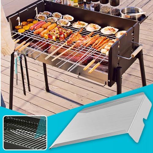 Deflector de calor de acero inoxidable para barbacoa de pellets y camping exterior 3